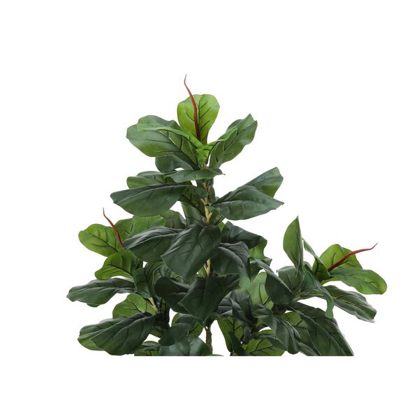 Black Green 47-Inch Indoor Floor Potted Real Touch Decorative Fiddle Artificial Plant, image 5